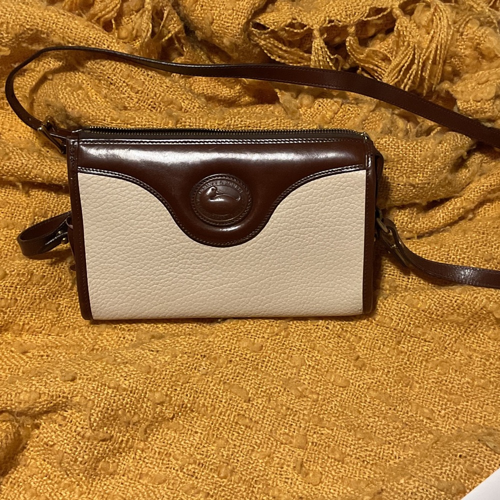 Dooney & Bourke Brown and Cream Crossbody Bag